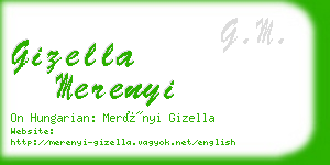 gizella merenyi business card